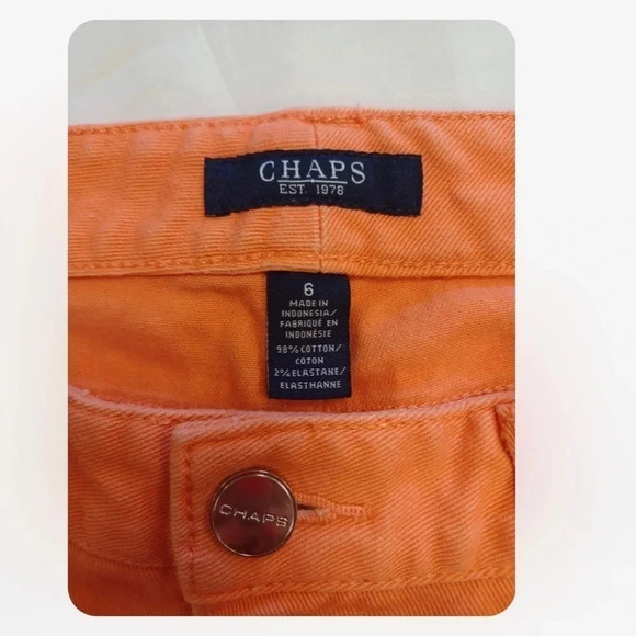 Chaps Coral Capri Jeans Size  6 - Picture 6 of 6